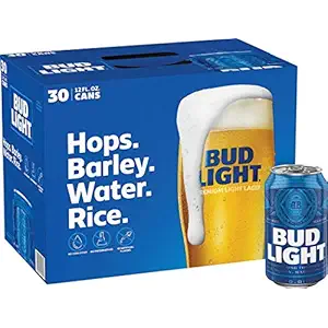 Bud Light Lager 30pk Cans, 12 FZ