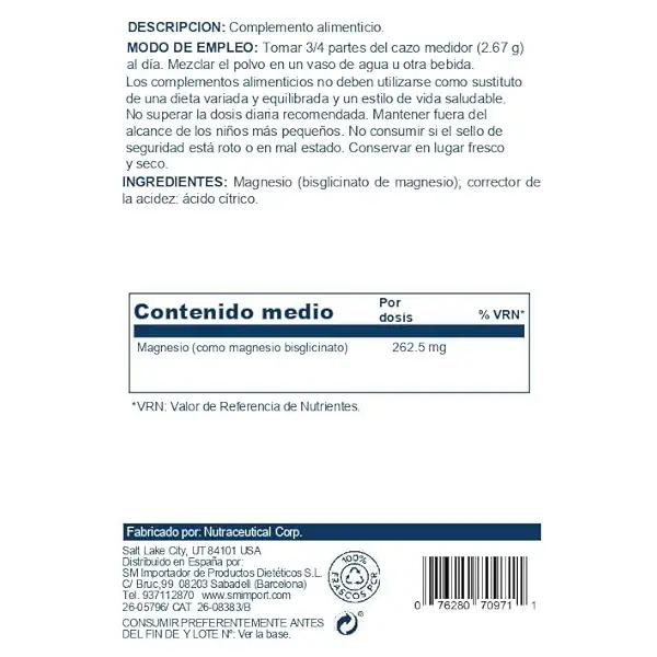 Magnesium Glycinate Powder 9.8 Oz, 9.8 OZ 2