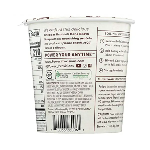 Cheddar Broccoli Bone Broth Soup, 1.5 OZ 2