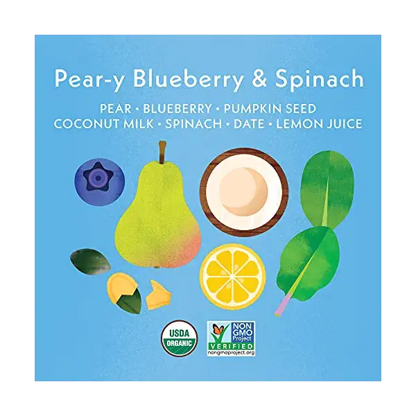 Organic Pear-y Blueberry & Spinach Baby Blend Sgl, 3.2 OZ 2