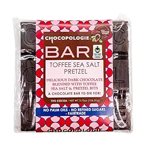 Toffee Seasalt Pretzel Chocolate Bar, 3.75 OZ