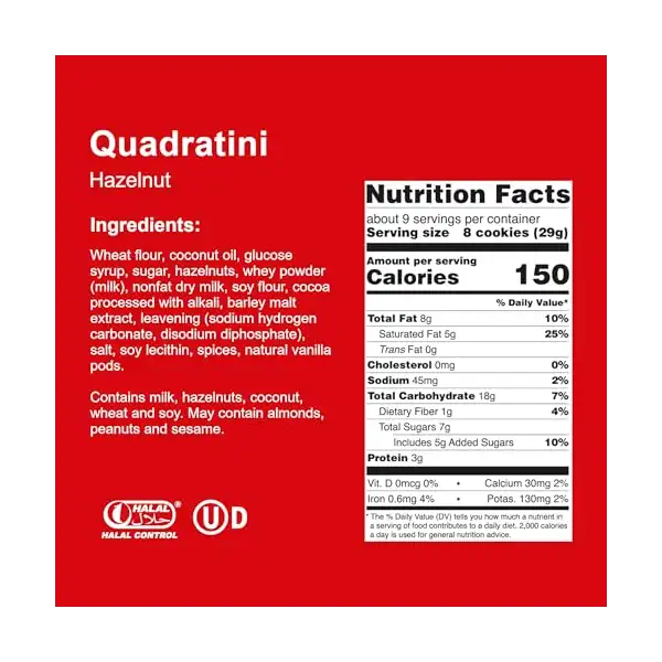 Hazelnut Quadratini, 8.82 OZ 3