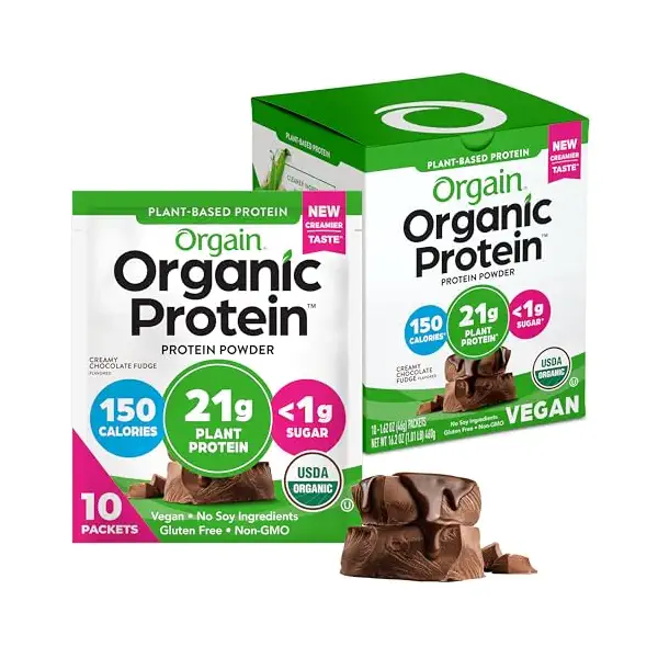 Organic Chocolate Protein Powder 10 Count, 2 OZ 1