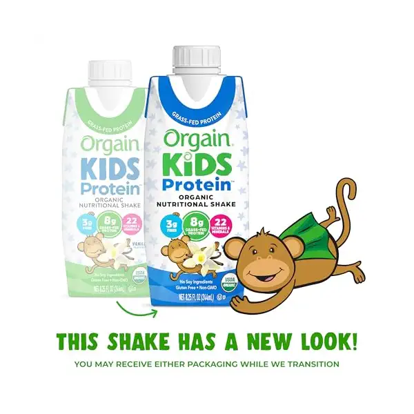 Organic Kids Vanilla Nutrition Protein Shake 4pk, 8.25 FZ 7