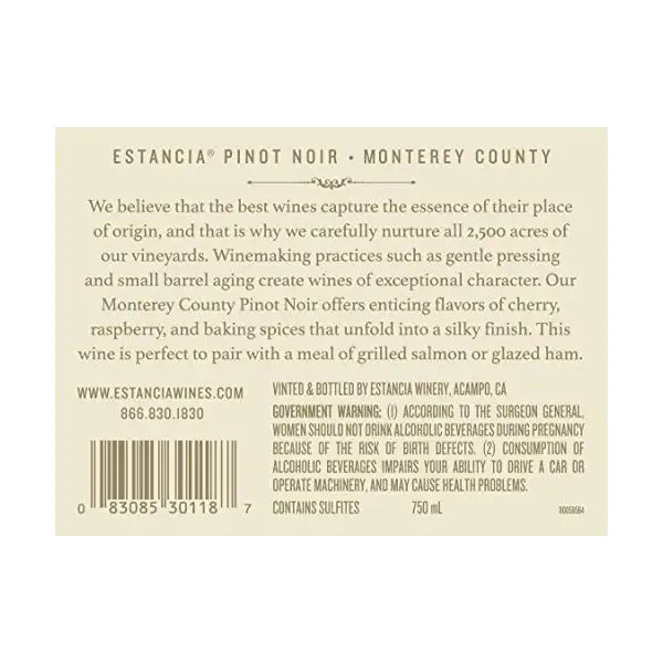 Monterey Pinot Noir, 750 ML 3