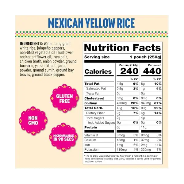 Mexican Yellow Rice, 8.8 OZ 2