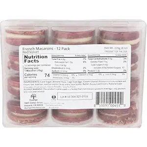 Red Velvet Macaron 12 Count, 8 OZ