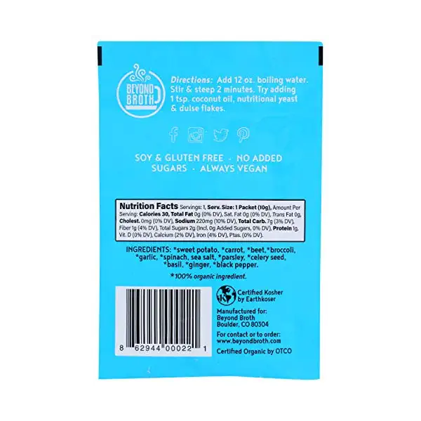 Organic Yummy Tummy Ginger Basil Vegetable Broth 2