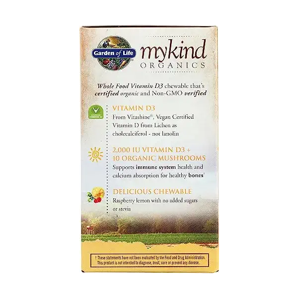 Organic MyKind Vegan D3 Raspberry Lemon Tabs, 36 CT 6