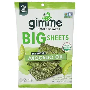 Organic Avocado Oil Sea Salt Roasted Seaweed, 0.92 OZ