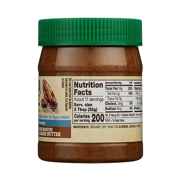 Organic No Stir Creamy Dark Roasted Almond Butter, 12 OZ 6
