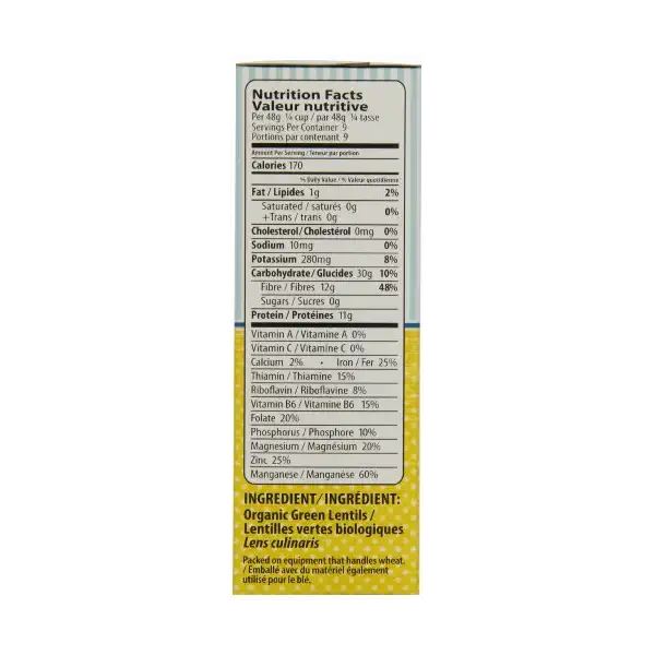 Organic Dry Green Lentils 2
