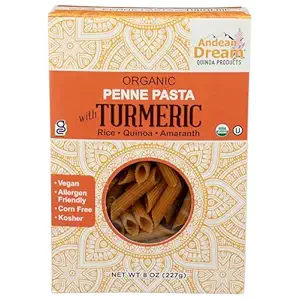 Organic Turmeric Quinoa Penne Pasta, 8 OZ