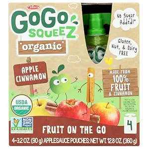 Organic Cinnamon Applesauce 4 Count, 3.2 OZ