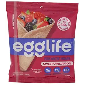Sweet Cinnamon Egg White Wraps, 6 OZ