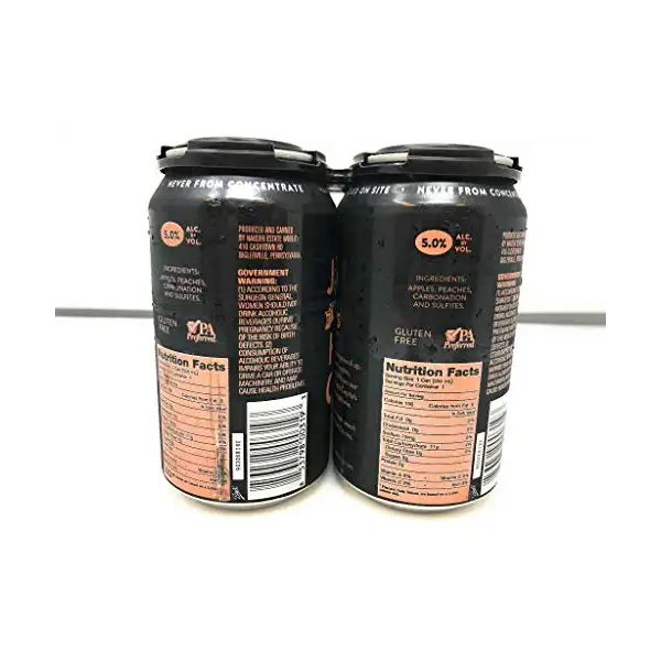 Peach Hard Cider 6pk Cans 2