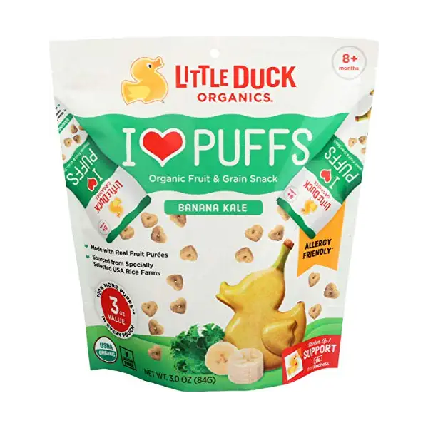 Organic Banana Kale Snack Puffs, 3 OZ 1