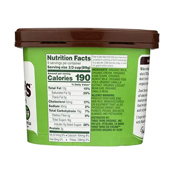 Organic Vanilla Bean Ice Cream, 48 FZ 8