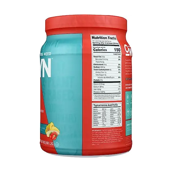 Strawberry Banana Plant Based Protein Powder, 17 OZ 7