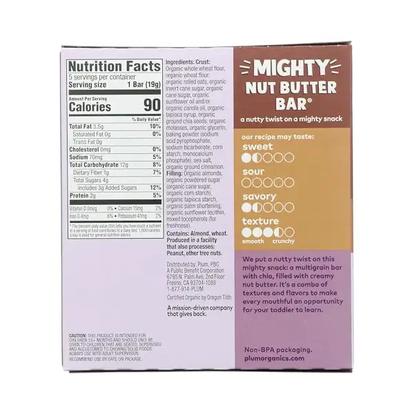 Organic Almond Butter Filled Bar 5 Count, 3.35 OZ 2