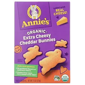 Organic Extra Cheddar Cheese Bunnies Crackers, 7.5 OZ