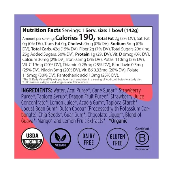 Organic Strawberry Acai Swirl Bowl, 6 OZ 5
