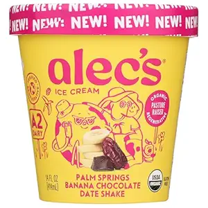 Organic Palm Springs Banana Choc Date Shake Ice Cream, 14 FZ