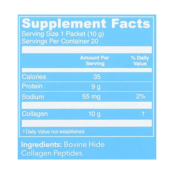Unflavored Collagen Peptides 20 Count, 0.35 OZ 4