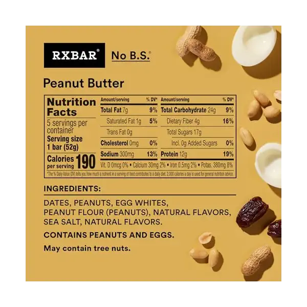 Peanut Butter Protein Bar 5 Count, 1.8 OZ 2