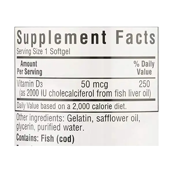 Vitamin D3 2000 IU, 100 CT 3