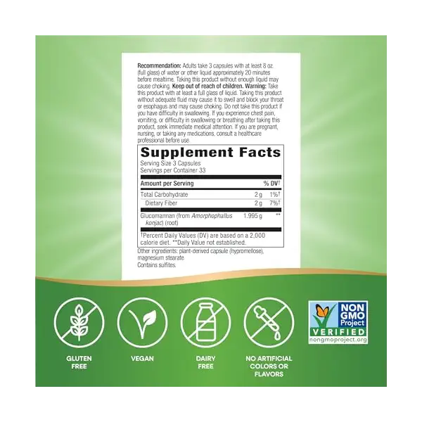 Glucomannan Konjac Root, 100 CT 5