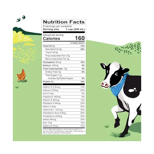 Organic Omega 3 DHA Whole Milk, 0.5 GL 5