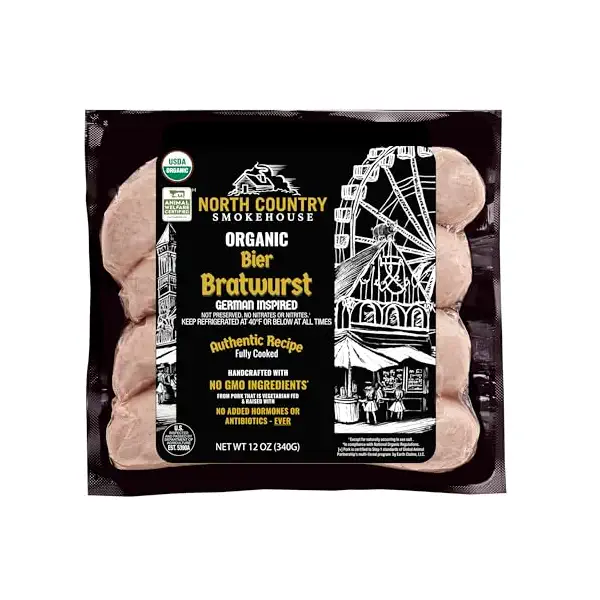 Organic Bier Brat Sausage, 12 OZ 1