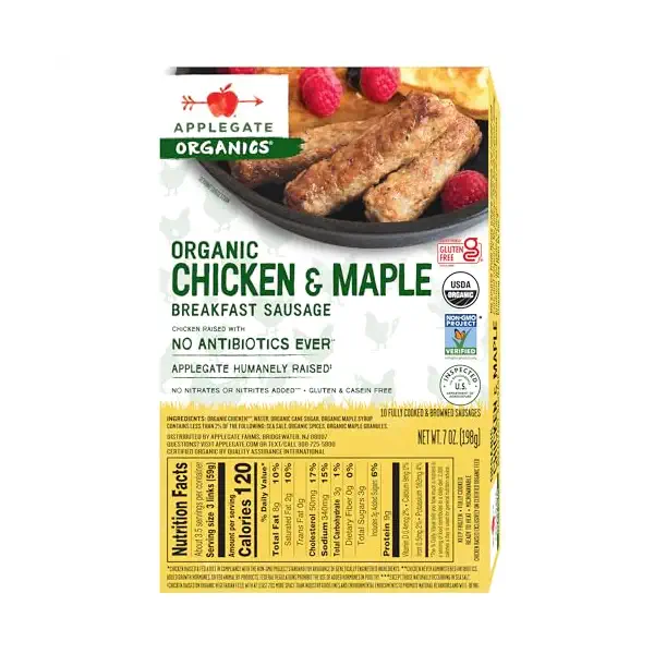 Organic Maple Breakfast Chicken Sausage, 7 OZ 2
