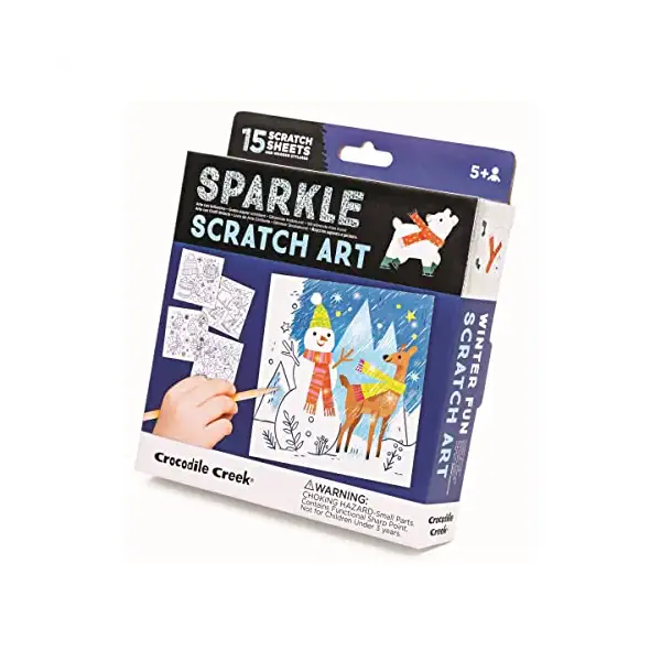 Winter Fun Sparkle Scratch Art 6Pc, 1 EA 1