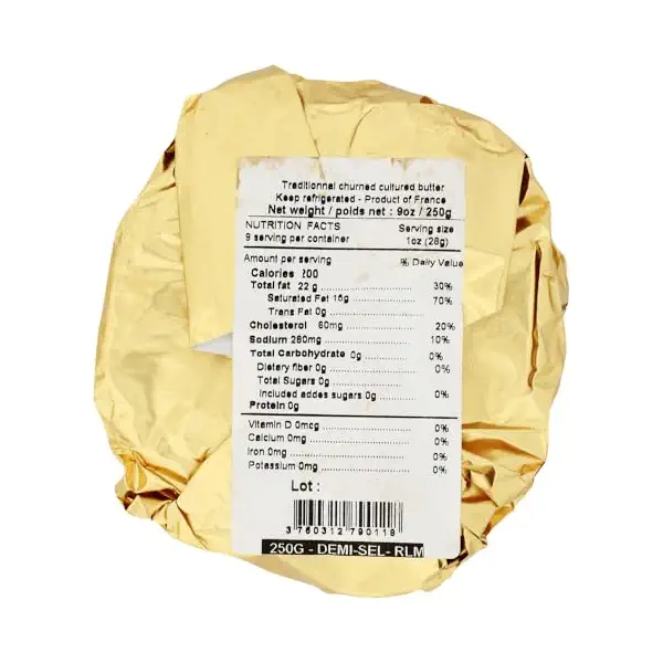 Beurre De Baratte Sale Salted Butter, 8.8 OZ 2