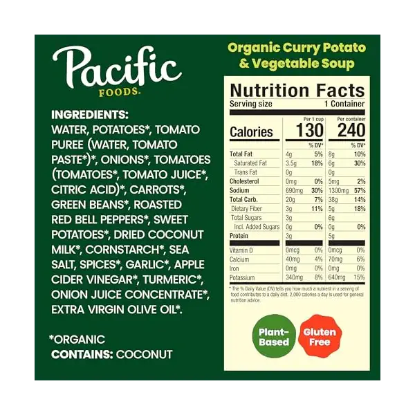 Organic Potato Vegetable Curry Soup, 16.3 OZ 3