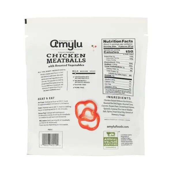 Chicken Meatballs with Roasted Vegetables, 12 OZ 2