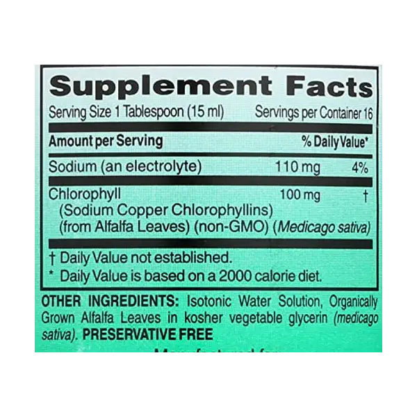 Liquid Chlorophyll 100 Mg 3