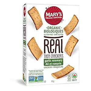 Organic Garlic Rosemary Real Thin Crackers, 142 GR