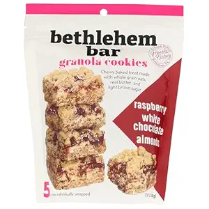Raspberry White Chocolate Almonds Bethlehem Bar, 7 OZ
