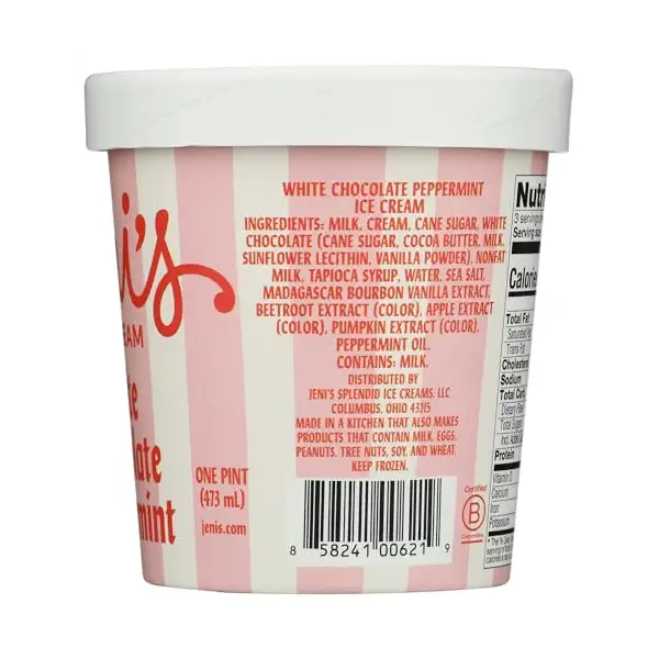 White Chocolate Peppermint Ice Cream, 1 PT 5