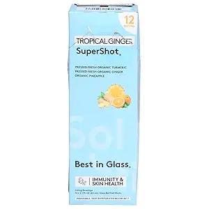 Organic Tropical Ginger Supershot 12 Count, 2.1 FZ