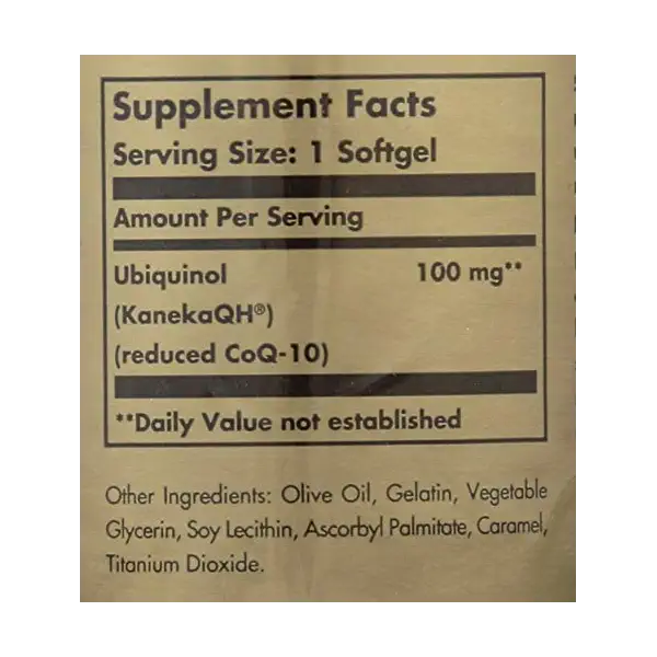 100 Mg (Reduced Coq-10) Softgels Ubiquinol 3