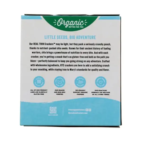 Organic Sea Salt Real Thin Crackers, 4 OZ 2