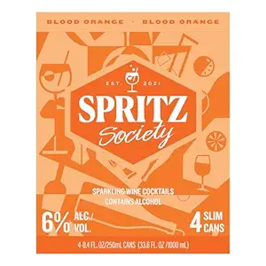 Blood Orange Spritz 250ML 4pk Cans, 250 ML