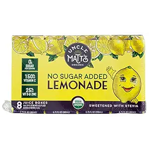 Organic No Sugar Added Lemonade 8pk, 54 FZ