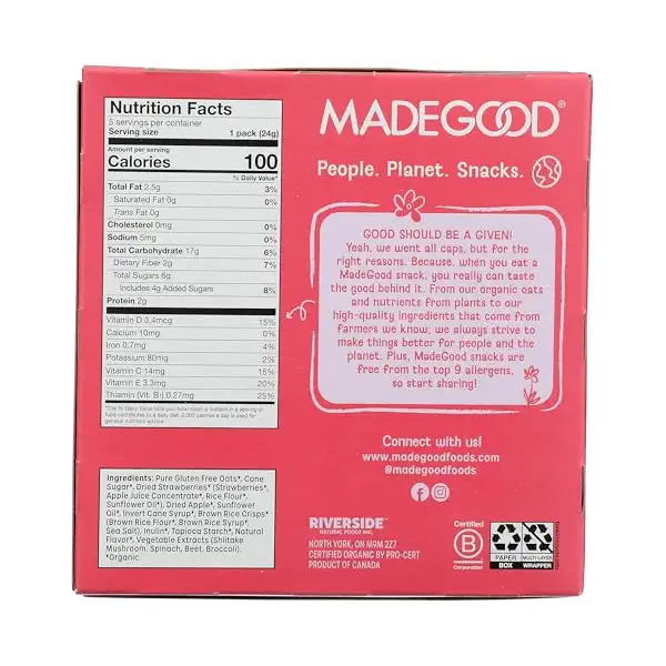 Organic Strawberry Granola Minis, 4.25 OZ 2