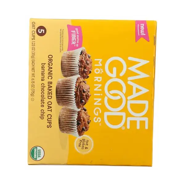 Organic Banana Chocolate Oat Cups 5ct, 1.23 OZ 2