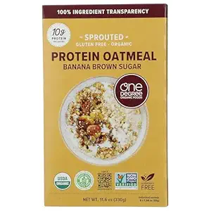 Organic Sprouted Banana Brown Sugar Protein Oatmeal, 11.6 OZ